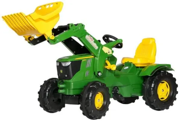 Polkutraktori etukuormaajalla John Deere 6210R, Rolly Toys 🙂 Uusi Kokoelma