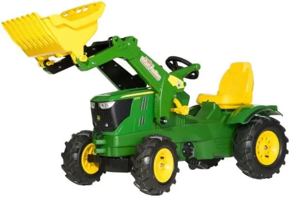 Polkutraktori ilmakumipyörillä ja etukuormaajalla John Deere 6210R, Rolly Toys 🙂 Poisto