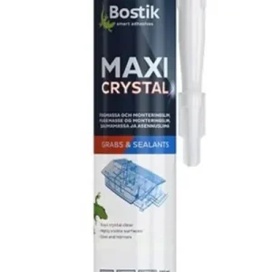 Alkuperäinen Läpinäkyvä asennusliima Maxi Crystal 290 ml, Bostik 🙂