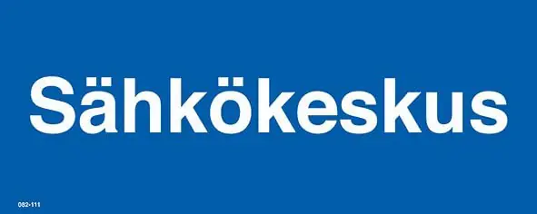 Merkintäkyltti - Sähkökeskus 🙂 Nopea Toimitus