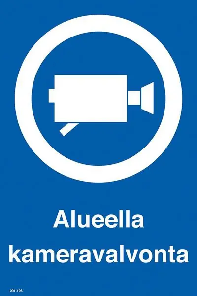 Heti Saatavilla Kilpi - Alueella kameravalvonta đ