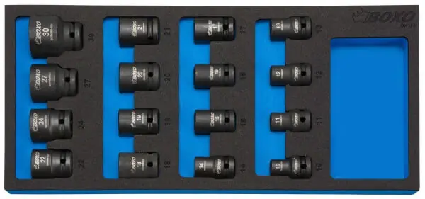 16-osainen voimahylsysarja, 1/2", Boxo 🙂 Uusi Malli