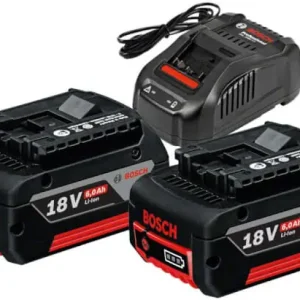 Akkupakkaus 2 x GBA 18 V / 6,0 Ah ja latauslaite GAL 1880 CV, Bosch 🙂 Halpa