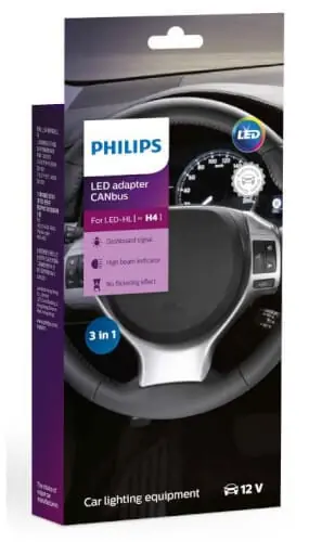 CAN-bus adapteri 12 V / 10 W (LED H4) - Philips đ Loppuunmyynti