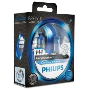Ajovalopolttimo, H4, ColorVision sininen, Philips 🙂 Ilmainen Palautus