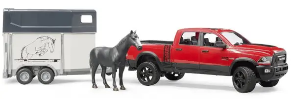 Bestseller Lelu Avolava-auto RAM 2500 Power Wagon ja hevostraileri (1 16), Bruder đ