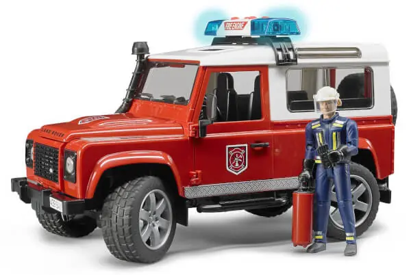 Lelu Paloauto Land Rover Defender äänellä ja valoilla (1 16), Bruder 🙂 Pikatoimitus