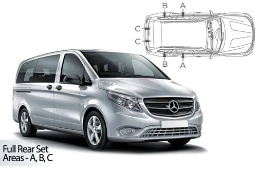 Häikäisysuojasarja Mercedes-Benz Vito XLWB 5-ovinen (2014➟), Car Shades 🙂 Tukkuhinta