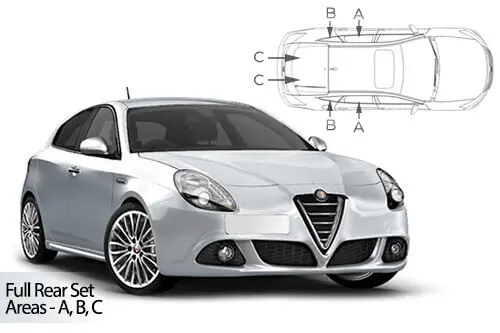 Häikäisysuojasarja Alfa Romeo Giulietta 940, 5 ovinen (2010-2020), Car Shades 🙂 Uusi Kokoelma