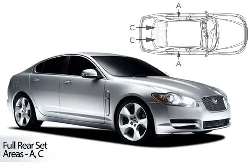 Häikäisysuojasarja Jaguar XF, aurinkosuojalliseen malliin 4 ovinen (2008-2015), Car Shades 🙂 Älä Missaa