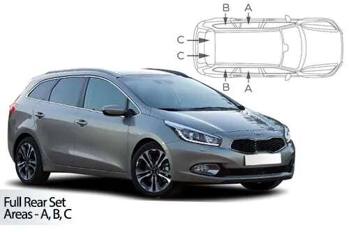 Häikäisysuojasarja Kia Ceed, Farmari (2012-2018), Car Shades 🙂 Ilmainen Palautus