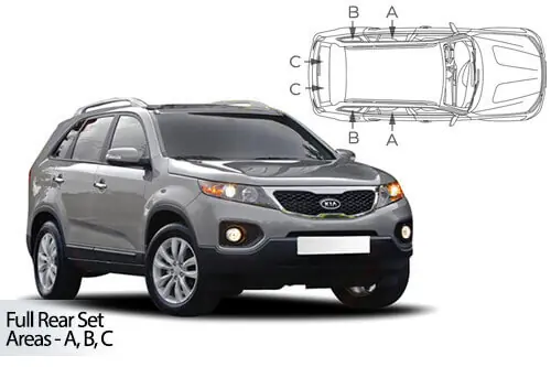 Eniten Myyty Häikäisysuojasarja Kia Sorento, 5 ovinen (2011-2015), Car Shades 🙂