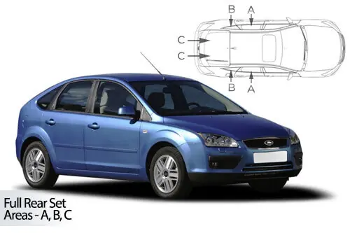 Eniten Myyty Häikäisysuojasarja Ford Focus, 5 ovinen (2004-2011), Car Shades 🙂