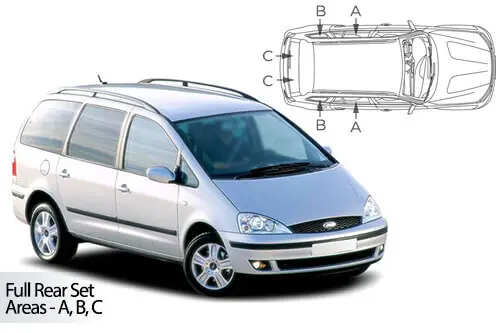 Erikoistarjous Häikäisysuojasarja Ford Galaxy, 5 ovinen (2000-2006), Car Shades 🙂