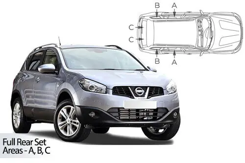 Vain Tänään Häikäisysuojasarja Nissan Qashqai, 5 ovinen (2007-2013), Car Shades 🙂