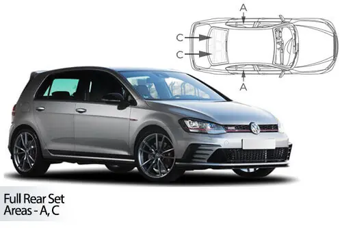Ajankohtainen Häikäisysuojasarja Volkswagen Golf MK 7 HB, 5 ovinen (2013-2020), Car Shades 🙂