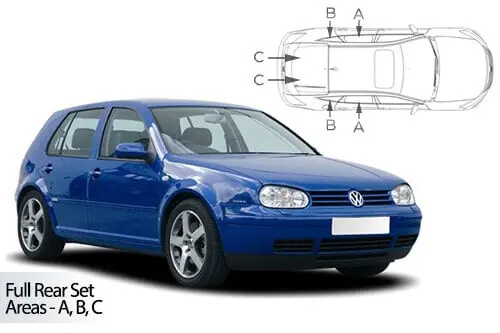 Pikatoimitus Häikäisysuojasarja Volkswagen Golf MK4, 5 ovinen (1997-2004), Car Shades 🙂