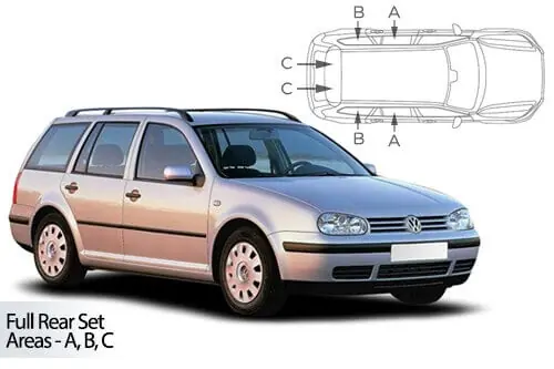 Ilmainen Palautus Häikäisysuojasarja Volkswagen Golf MK4, Farmari (1999-2004), Car Shades 🙂