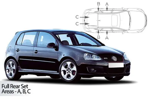 Häikäisysuojasarja Volkswagen Golf MK5, 5 ovinen (2003-2008), Car Shades 🙂 Erikoistarjous