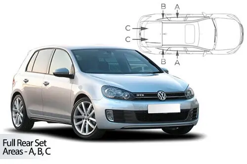 Nopea Toimitus Häikäisysuojasarja Volkswagen Golf MK6, 5 ovinen (2009-2012), Car Shades 🙂