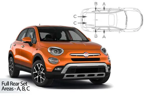 Osta Nyt Häikäisysuojasarja Fiat 500X, 5-ovinen (2014➟), Car Shades 🙂