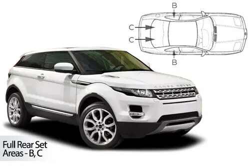 Kausialennus Häikäisysuojasarja Land Rover Range Rover Evoque, 3 ovinen (2011-2018), Car Shades 🙂