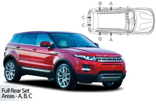 Häikäisysuojasarja Land Rover Range Rover Evoque, 5 ovinen (2011-2018), Car Shades 🙂 Poisto