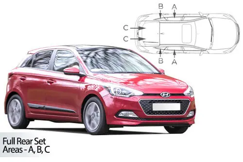 Häikäisysuojasarja Hyundai i20, 5 ovinen (2014-2020), Car Shades 🙂 Ilmainen Palautus