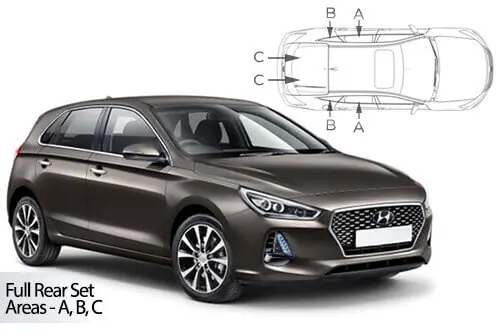 Häikäisysuojasarja Hyundai i30, 5-ovinen (2016➟), Car Shades 🙂 Edullinen Hinta