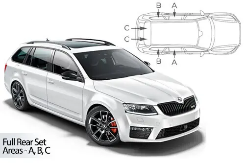 Häikäisysuojasarja Skoda Octavia, Farmari (2013-2019), Car Shades 🙂 Edullinen Hinta
