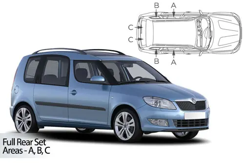 Asiakkaiden Suosikki Häikäisysuojasarja Skoda Roomster, 5 ovinen (2006-2015), Car Shades 🙂
