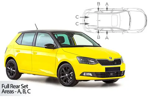 Häikäisysuojasarja Skoda Fabia, 5-ovinen (2015-2021), Car Shades 🙂 Edullinen Hinta