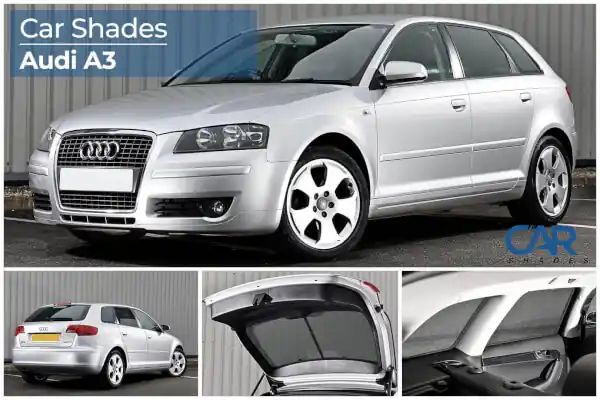 Häikäisysuojasarja Audi A3 Typ 8), 5 ovinen (2003-2012), Car Shades 🙂 Aito