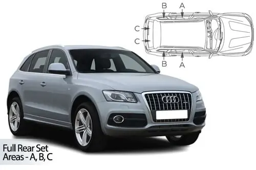 Häikäisysuojasarja Audi Q5 Typ 8R, 5 ovinen (2008-2017), Car Shades 🙂 Pikatoimitus