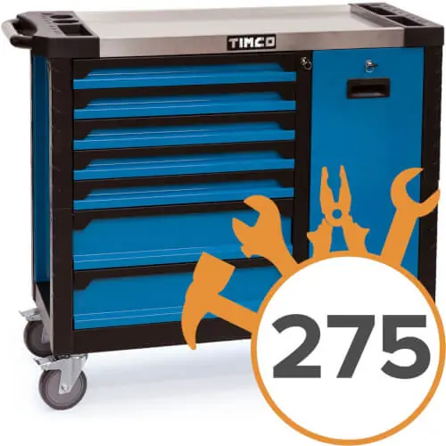Työkaluvaunu Elite + 275-työkalua, Timco 🙂 Kampanjahinta