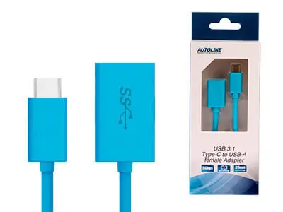USB-C / USB-A adapteri 0,2 m, Autoline đ Vain TĂ€nÀÀn