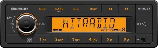 Sertifioitu Työkoneradio USB ja AUX liitännöillä, Continental 🙂