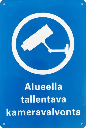 Opastekilpi - Alueella tallentava kameravalvonta 30 x 40 cm, alumiini 🙂 Viimeinen Mahdollisuus