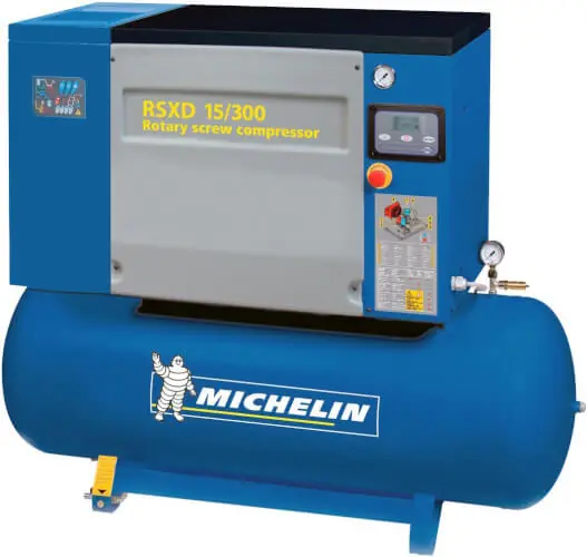 Korkea Laatu Ruuvikompressori 11 kW kuivaimella, Michelin đ