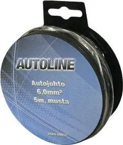 Lähetetään Heti Johto 6,0 mm² (5 m), Autoline 🙂