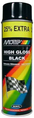 Spraymaali kiiltävä musta, 500 ml, Motip 🙂 Pakollinen (Must-Have)