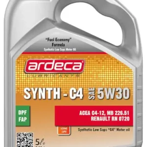 Moottoriöljy Synth-C4 5W-30, Ardeca 🙂 Löytö