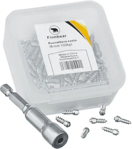 Jäänasta 18 x 6 mm 100 kpl (mönkijä, traktori, trukki), Finnbear 🙂 Sertifioitu