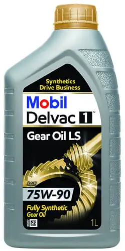 Vaihteistoöljy, Delvac 1 Gear Oil LS 75W-90 GL5, 1 l, Mobil 🙂 Viikonlopputarjous