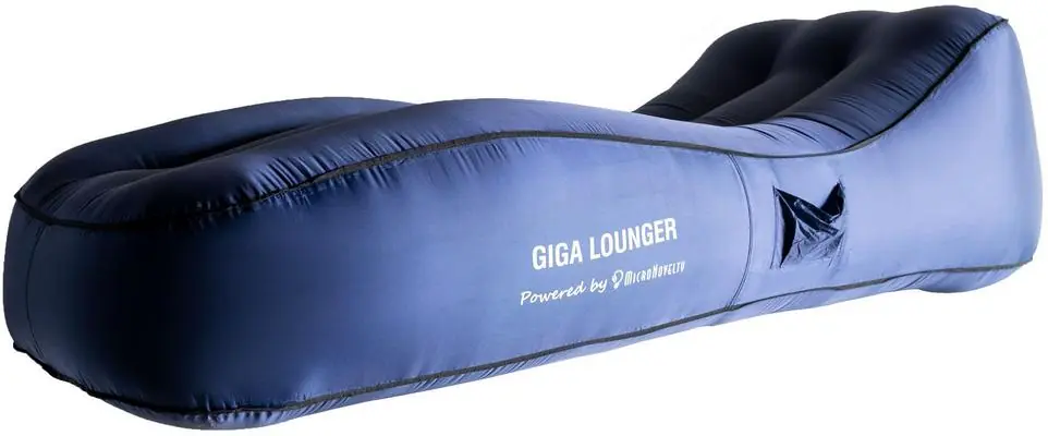 Ilmatäytteinen lepotuoli varavirtalähteellä, sininen, Giga Lounger 🙂 Sertifioitu