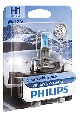 Päivän Tarjous Ajovalopolttimo, H1, whitevision ultra 60%, Philips 🙂