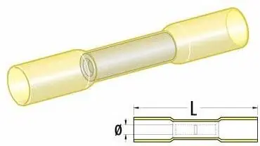 Korkea Laatu Kutistejatko 3,4 mm (10 kpl) kelt, Autoline 🙂