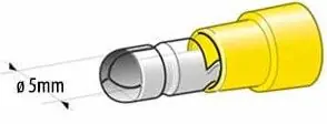 Edullinen Hinta Pyöröliitin 5 mm, uros (10kpl), kelt, Autoline 🙂