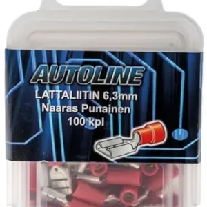 Halpa Hinta Lattaliitin 6,3 mm, naaras (100 kpl) pun, Autoline 🙂