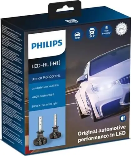 Suosittu Led-polttimo, H1 Ultinon Pro9000, pari, Philips đ